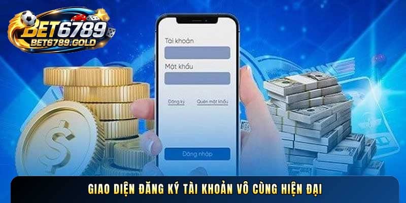 Giao diện đăng ký tài khoản vô cùng hiện đại